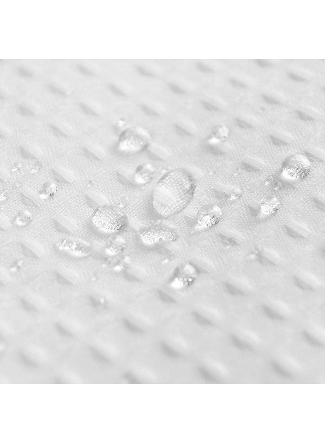 Stall Shower Curtain Fabric , Waffle Weave Half Size Small Shower Curtain, Hotel Luxury Spa,  Heavy Duty, Water Repellent, White  Pattern Decorative Bathroom Curtain ﻿ - Image 4
